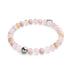 Quartz en fleur de cerisier | Argent | Bracelet de perles de pierres précieuses curatives